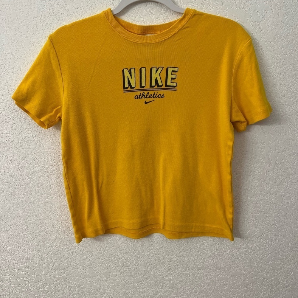 Nike athletics spell out crop top womens size large